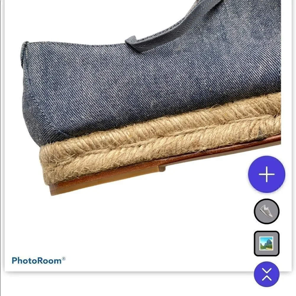 New Joie Denim Lace Up Espadrilles Sneaker…